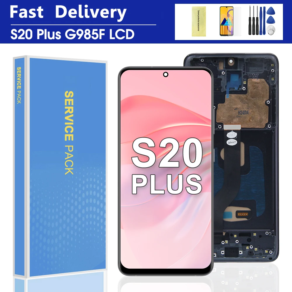 TFT протестированный экран дисплея S20 plus для SAMSUNG Plus G985 G985F 5G ЖК-дисплей с рамкой