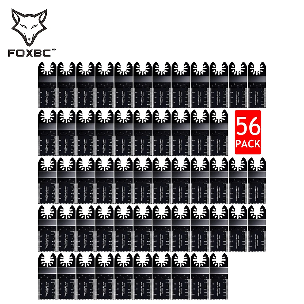 

Древесные Осциллирующие многофункциональные быстросъемные лезвия FOXBC для пилы Dewalt, Bosch, Craftsman, Ridgid, Makita, Milwaukee 56 шт.