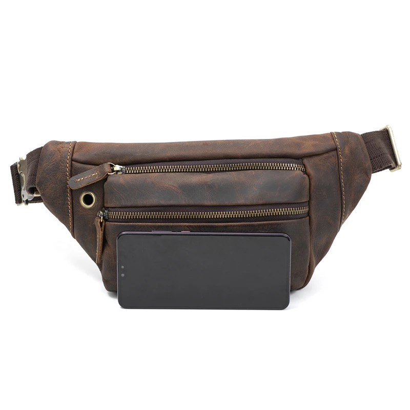 Invisible Fanny Pack Leather Men Waist Bag Sack Belt Bum Motorcycle Drop Thigh Leg Hip Packs Mobile Cross Outdoor Pouch Bag