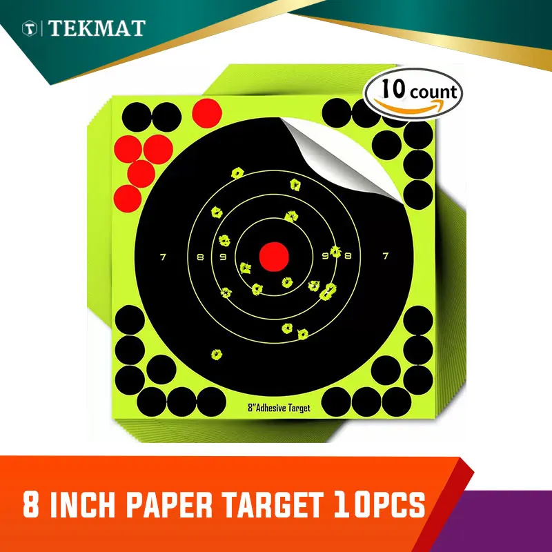 Tekmat Tactical Accessories 8 Inch 22cm Reactive Shooting Target Dots Sticker Gun Rifles Self Adhesive Bull Xhunter