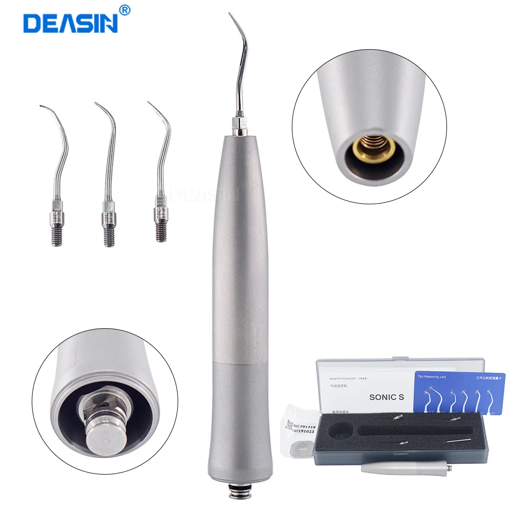 

Dental Air Scaler Handpiece Sonic S With NSK Quick Coupling Integrated Spray Apply To Scaling Removal Calculus Stain + 3 Tips