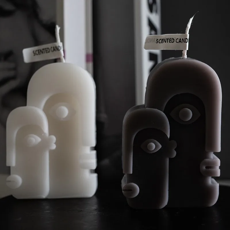Креативные фигурные свечи с абстрактным лицом Современное украшение для дома