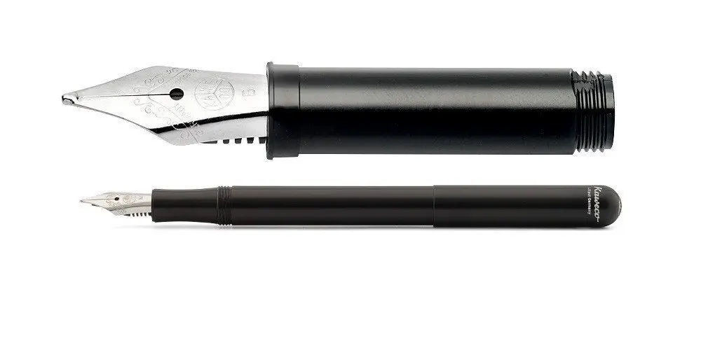 Ручка-роллер Kaweco Liliput F, чёрный алюминиевый корпус.