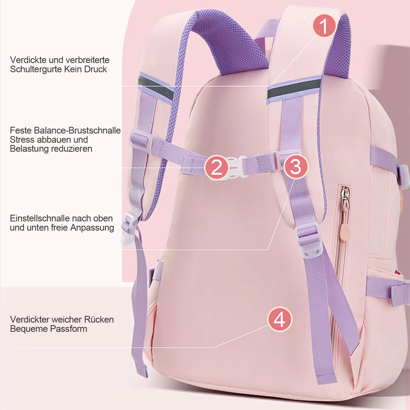 Вместительный школьный рюкзак для девочек-легкий водонепроницаемый