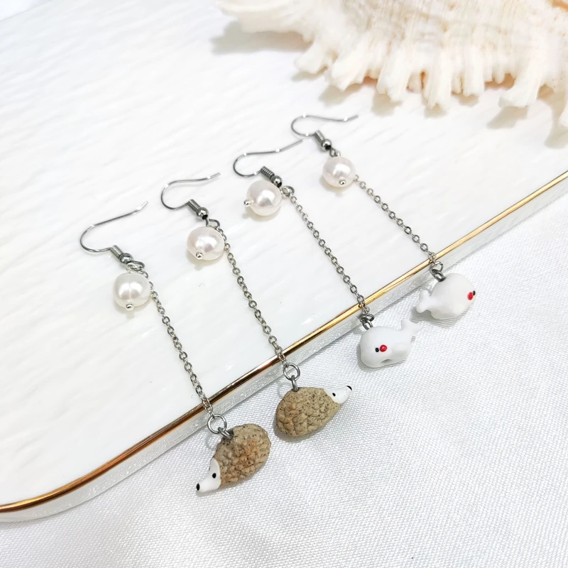 Подвески из натурального пресноводного жемчуга длинные серьги-капли модные