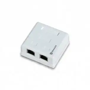 KRAULER розетка коммутационная настенная cat.5e PCB-type UTP 2 порта RJ45(8P8C) 110 IDC |