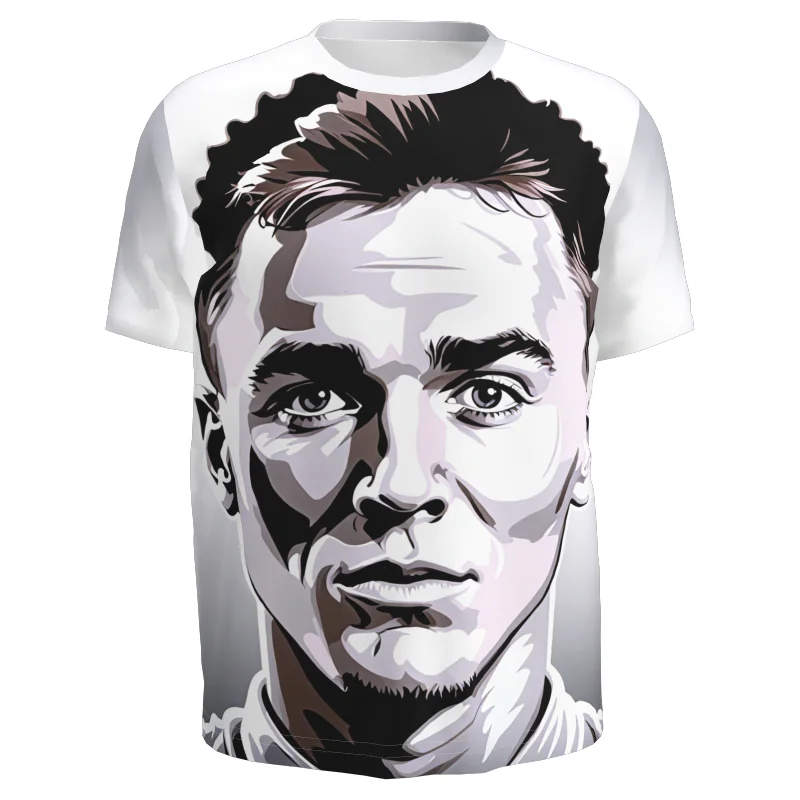 Футболка с этикеткой Bo Nix выполненная на заказ модная футболка портретом Chapman