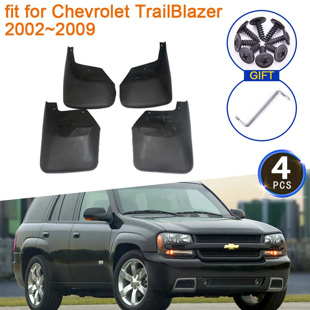 

for Chevrolet TrailBlazer 2002 2003 2004 2005 2006 2007 2008 2009 MudFlaps Mudguards Splash Guards Fender Flare Rear Accessories
