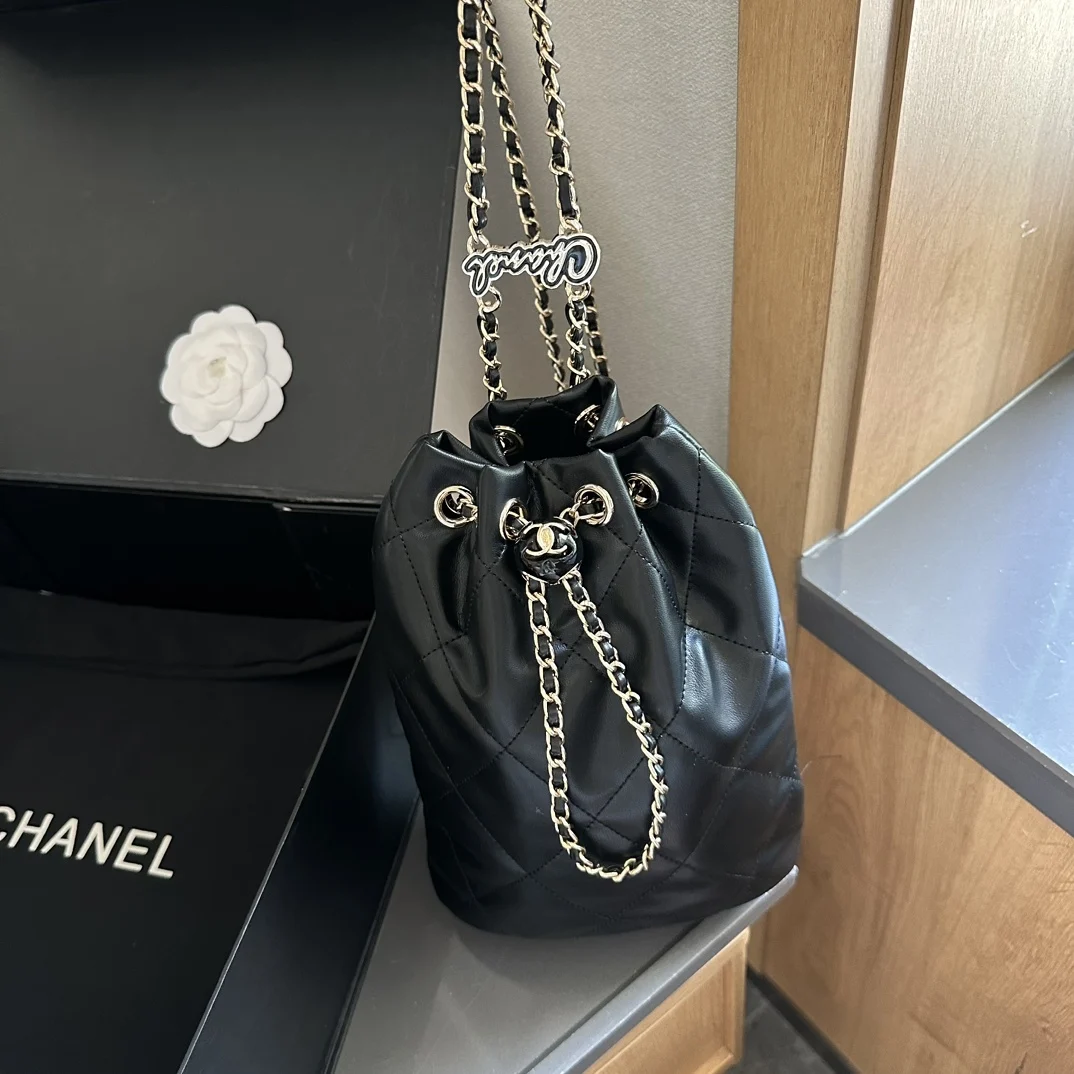 Новая Премиальная Сумка-ведро На Цепочке В Стиле Шанель Сумка Плечо Размер Сумки
