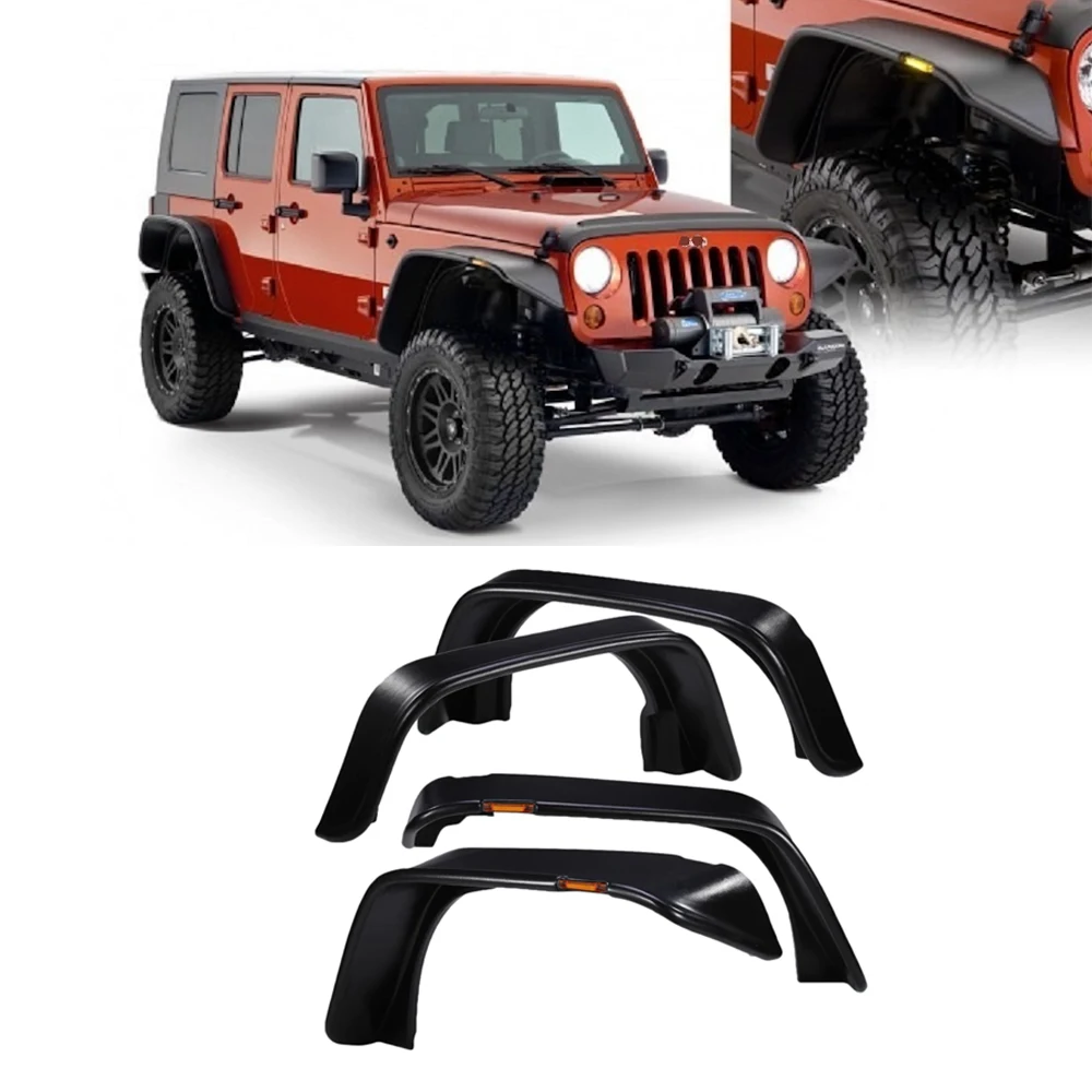 

ABS Front Rear Fender Flares For Jeep Wrangler JK 2007-2017 Offroad Mudguards