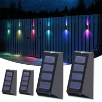 solar led light outdoor waterproof up and down wall lights 7colors changing with warm and cool light for front door garden porch