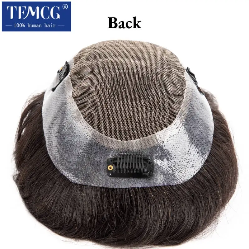 Men’s Clip-On Hair System Australia Male Wig Durable Male Hair Prosthesis Toupee Men 6