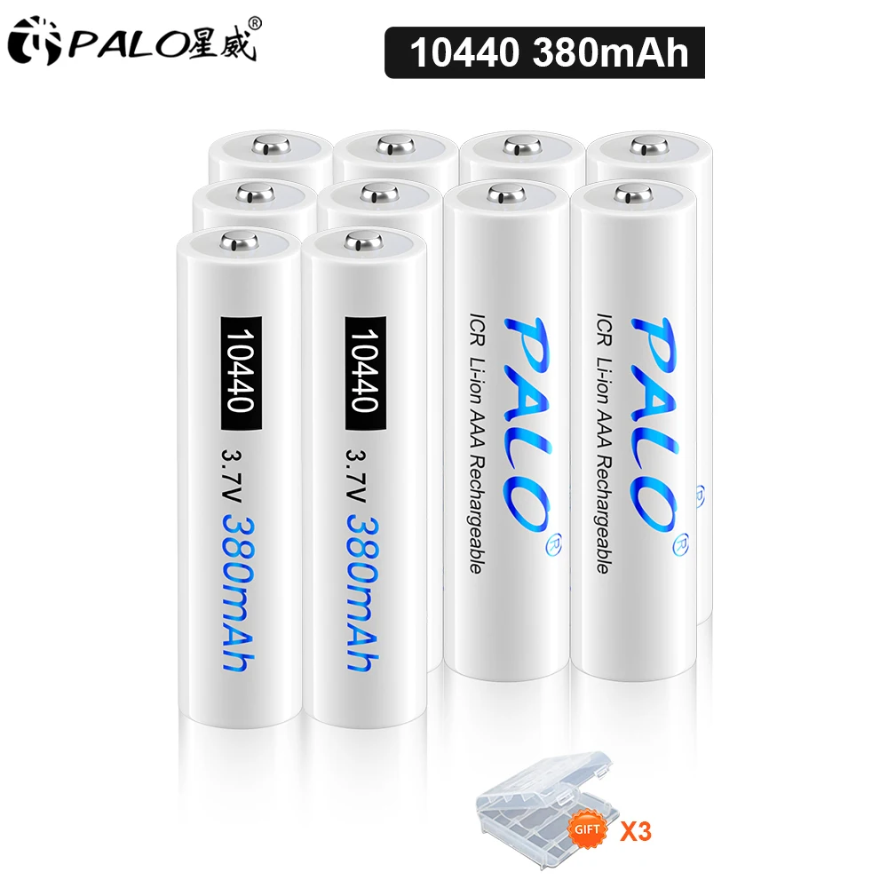 Литий-ионные аккумуляторы PALO ICR10440 10440, 3,7 в, AAA