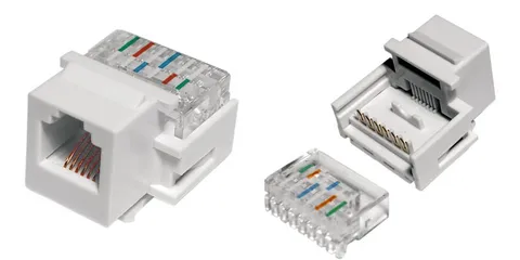 Hyperline KJ1-6P6C-C2-90-WH Вставка Keystone Jack, RJ-12(6P6C), IDC(Toolless)