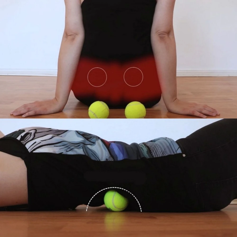 массаж теннисным. самомассаж теннисным мячом. массаж теннисным. упражнения для спины с мячом маленьким. упражнения для спины с теннисным мячиком.