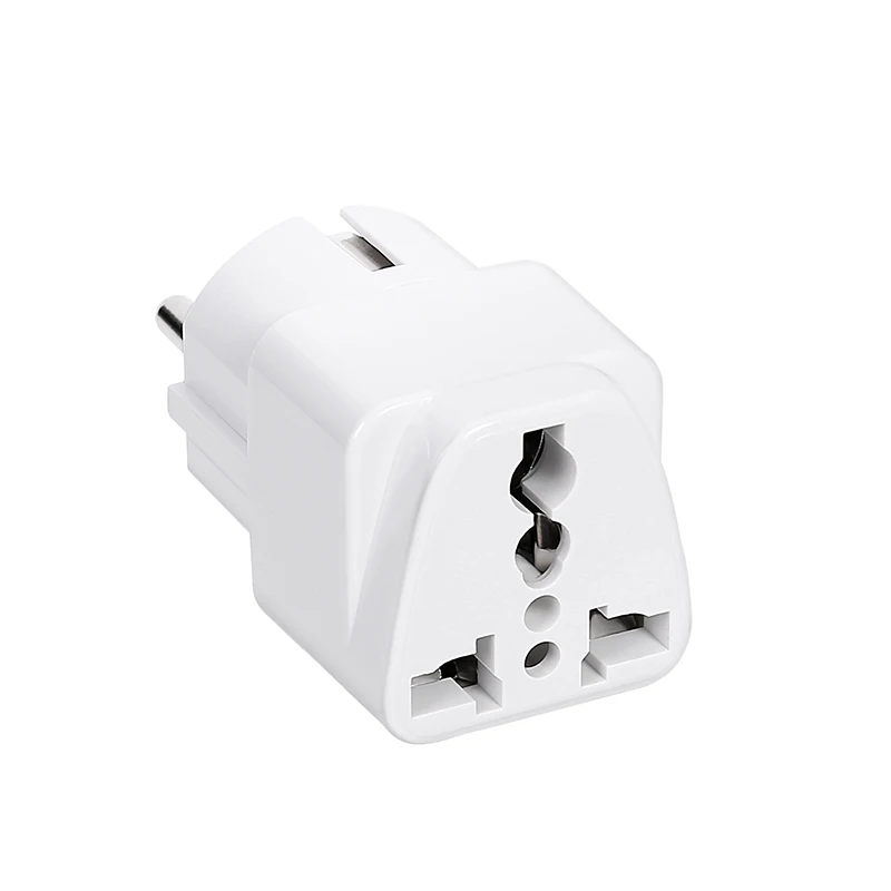 Крепкий качественный CN-EU переходник с заземлением для розеток утюгов чайников