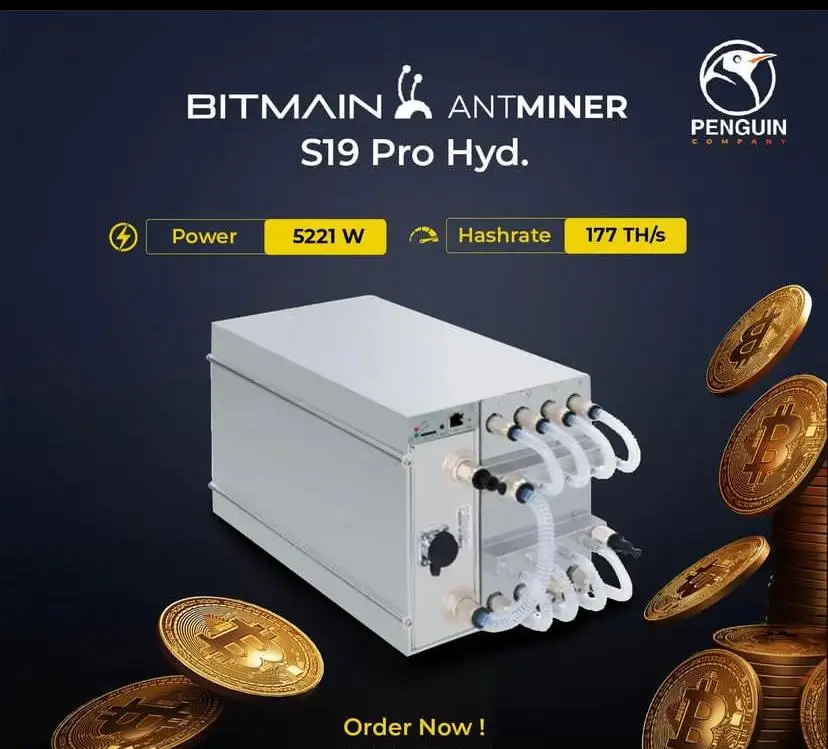 

Bitmain Antminer s19 Pro Hyd (177TH) SHA-256/энергопотребление 5221 Вт