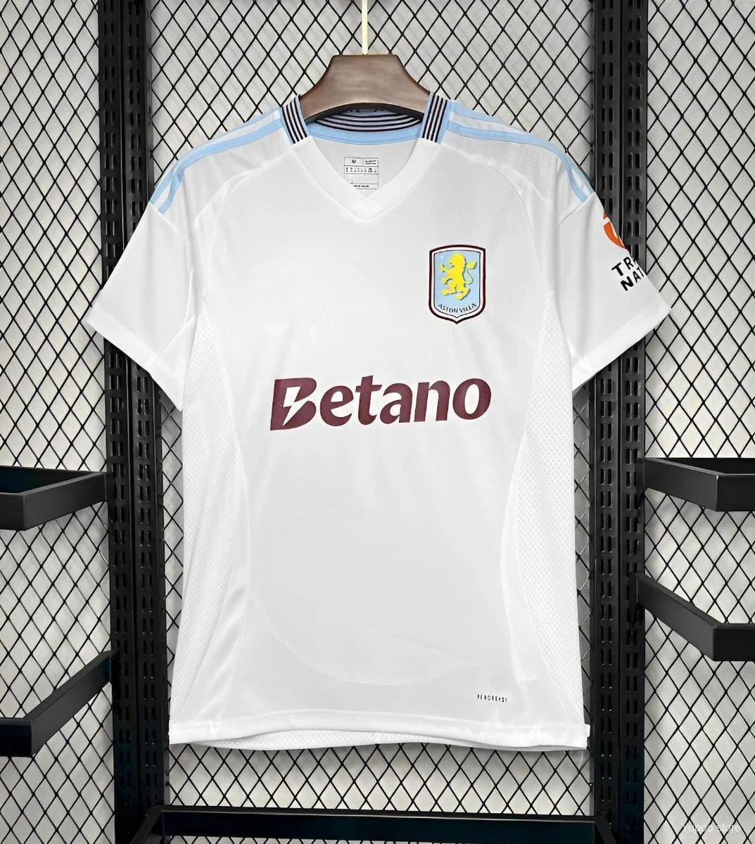 24/25 Белая быстросохнущая одежда Villa Away тренировочные рубашки Aston