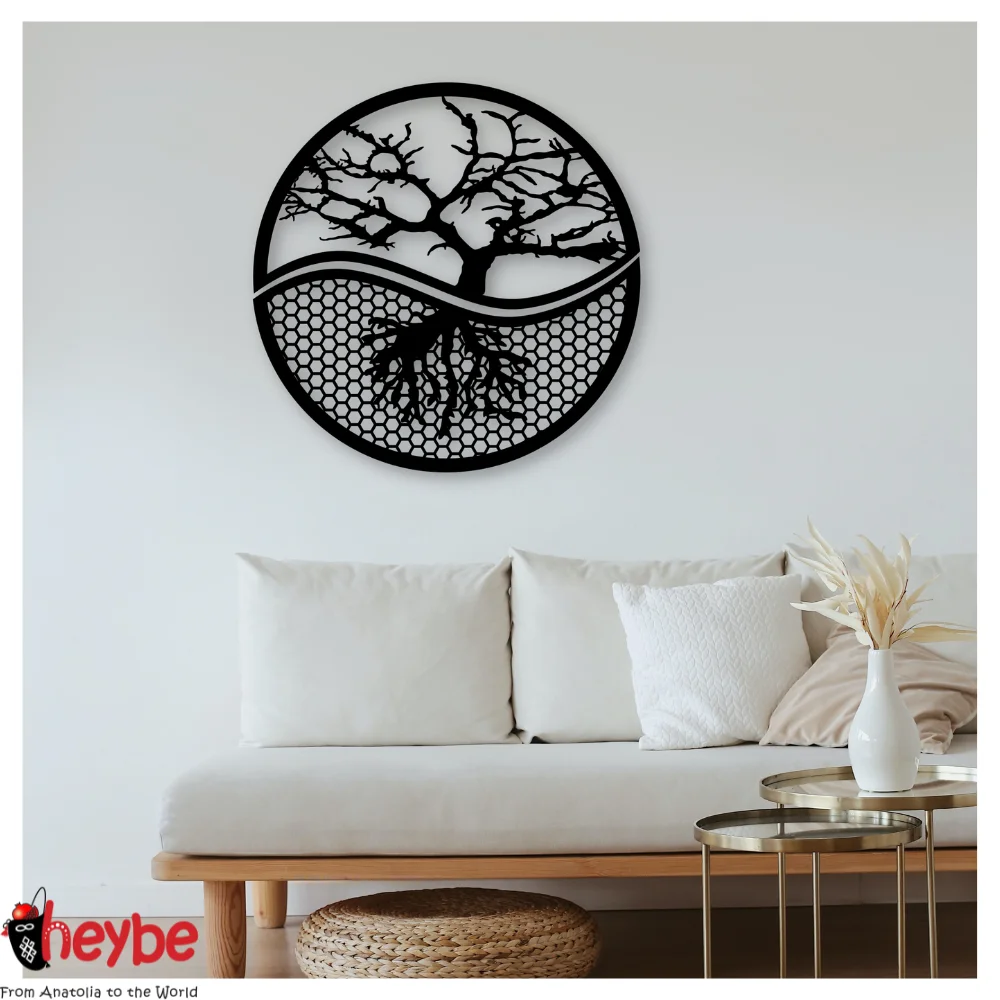 Деревянный Бинар Круглый Древо Жизни Украшение Стен Качественные Идеи Подарков