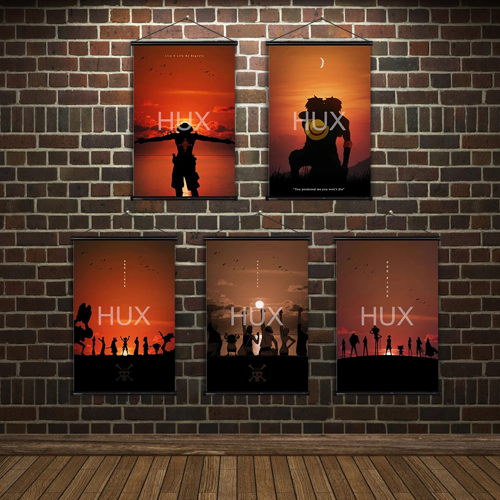 

Japane Anime One Piece Bandai Creative Scroll Pictures Prints Posters Home Decor Dormitory Wall Art Modern Mural Child Bedroom