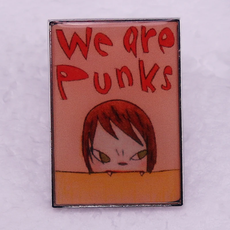 Фото Эмалированная булавка YOSHITOMO NARA we are punks art, модный значок, подарок для ювелирных изделий №3