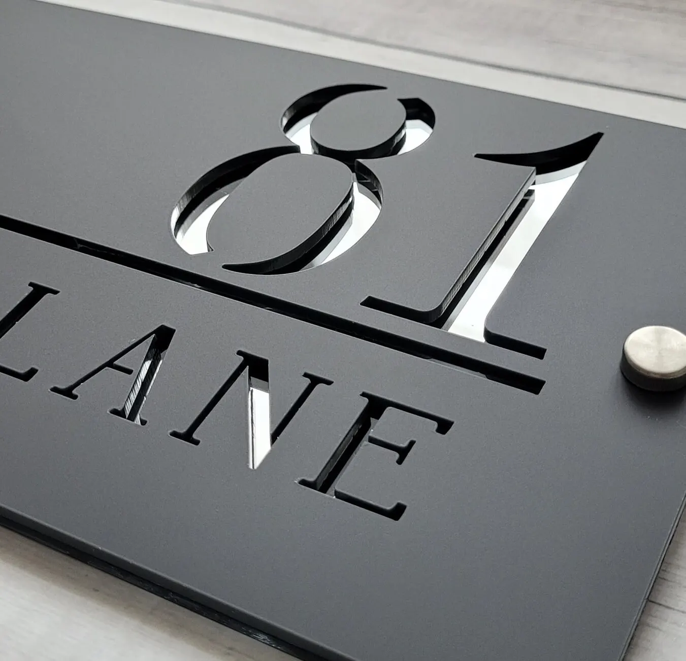 Дверь лазерная резка матовый номер современная модель адресный знак дома 290 мм x