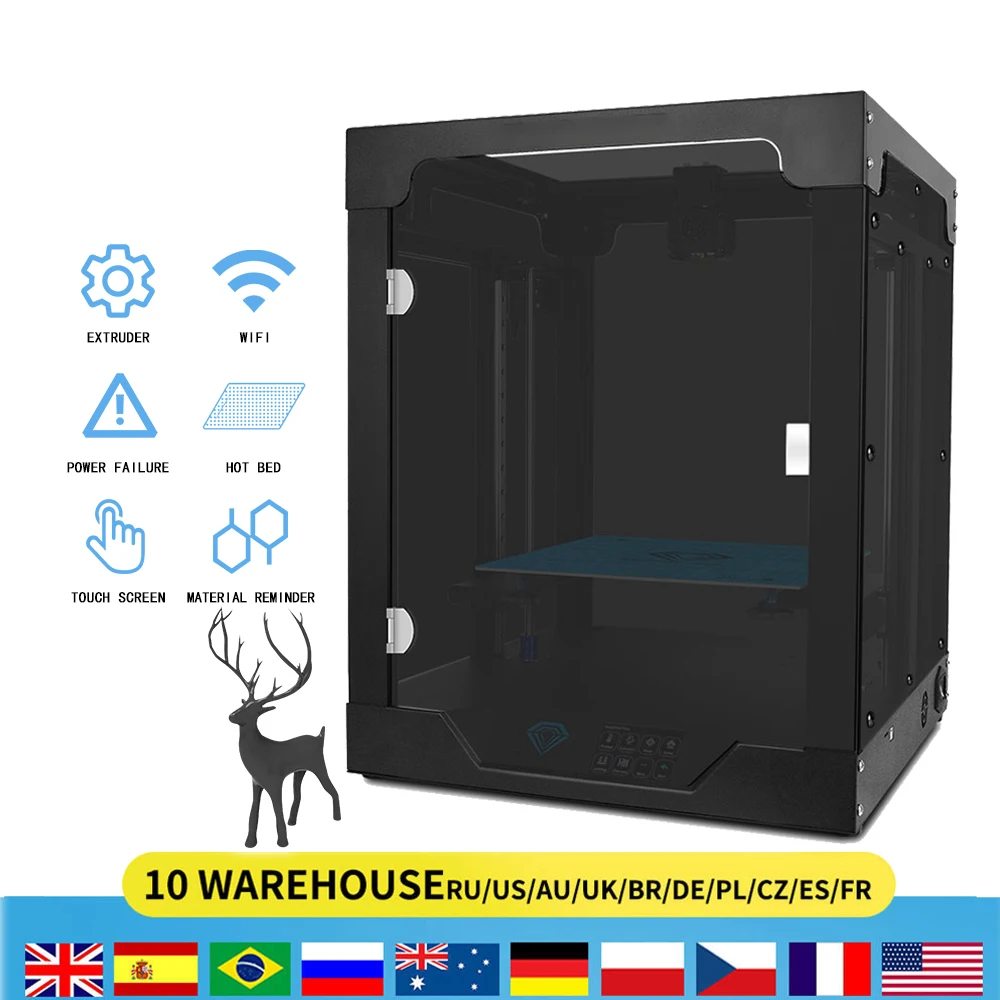 

Twotrees 3D Printer Core XY SP-5 V2.1 DIY Printer Kit Full Metal Frame High Precision 3d printer Wifi Connection Dual Z Axis PEI