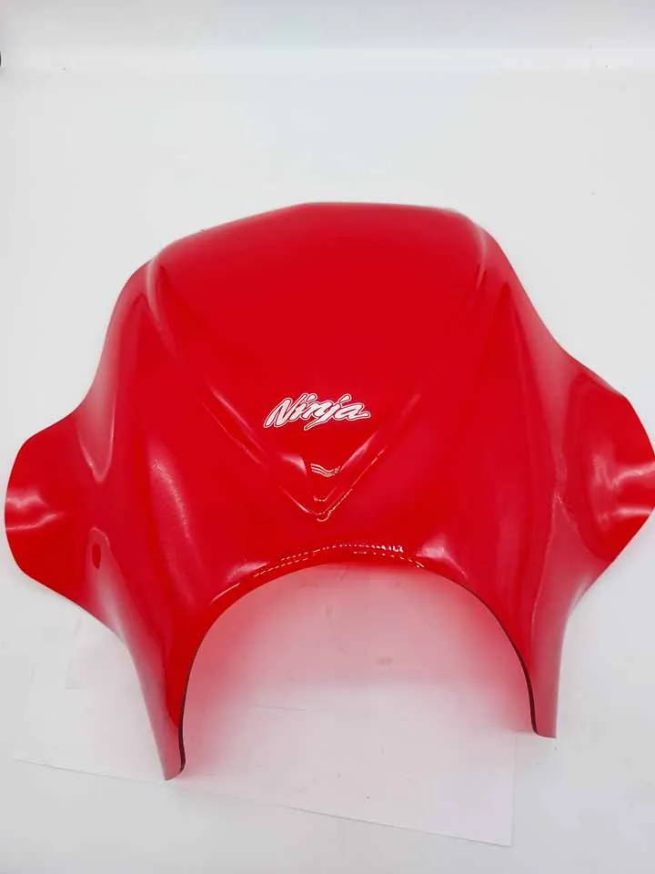 Щиток ветровой Ninja красный круглая фара (универсальный) на мотоцикл мопед - купить