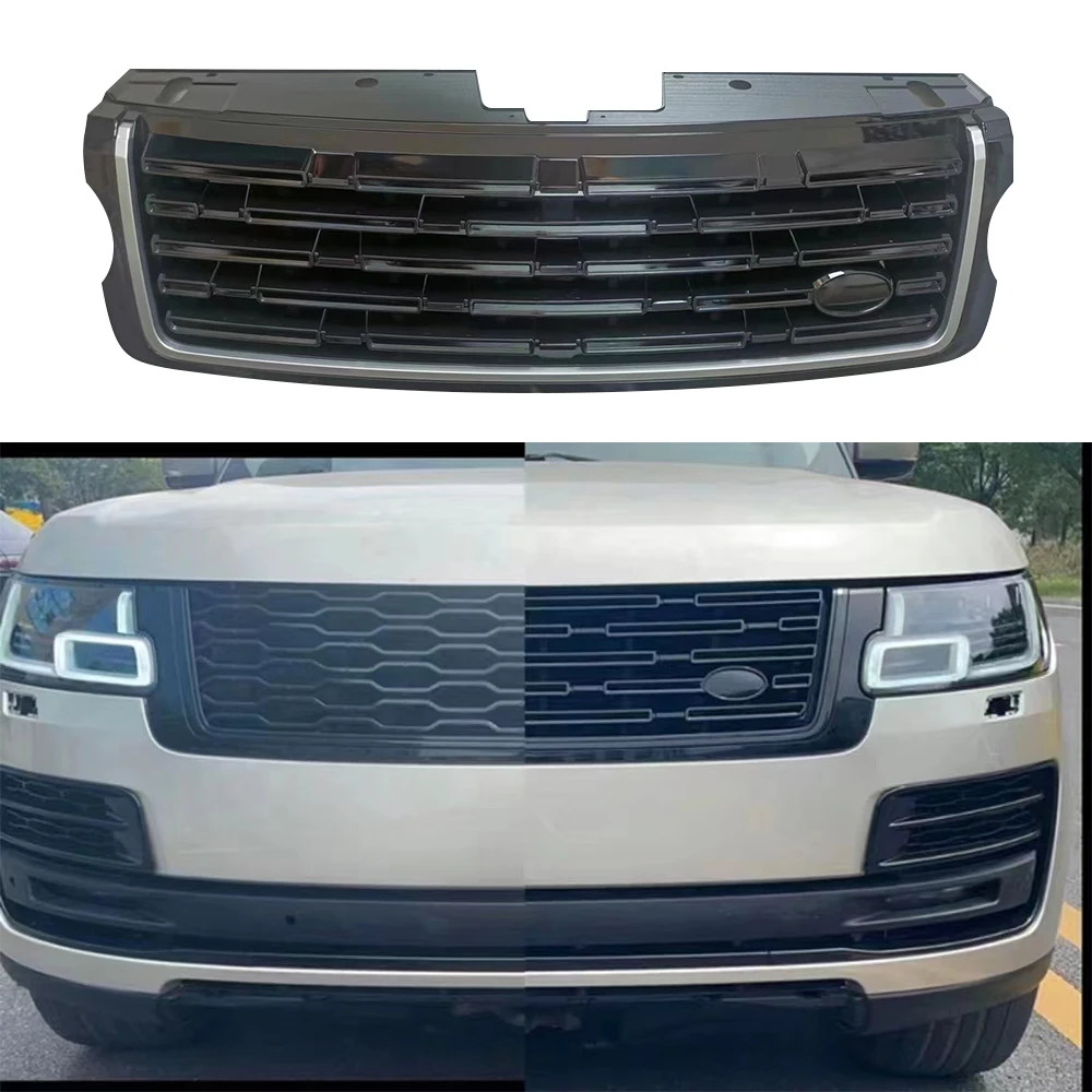 

New Style Car Front Bumper Grille For Land Rover Range Rover Vogue L405 2013 -2017 Upgrade to 2018 Upper Bumper Racing Grill