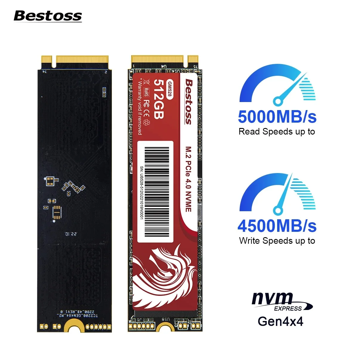 

Bestoss M2 Nvme Ssd 1Tb 512gb Ssd M2 4tb PS5 Nvme 2Tb Internal Solid State Drives For Laptop Notebook GM52842