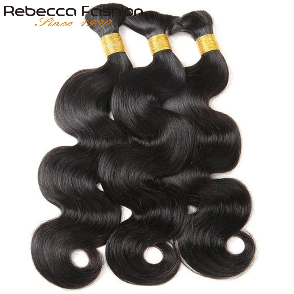 Rebecca 30 Inch Brazilian Body Wave Hair Weave Bundles Braids Bulk No Weft Bundles Deal Brazilian Human Braiding Hair Bulk Women