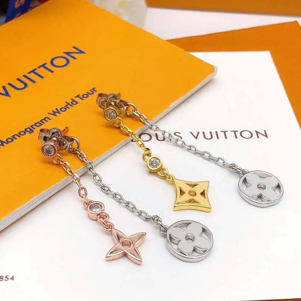 точная копия 1:1 Серьги Модные Массивные Серьга Louis Vuitton С Для Женщин Женская
