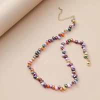 color natural freshwater pearl necklace womens high end niche design collarbone chain holiday gift factory price wholesale