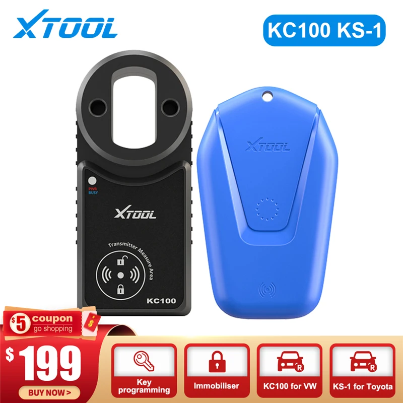 XTOOL KC100 KS-1 ks01 OBD2 Diagnostic For PS90 X100 PAD2 PAD3 X100 MAX PAD Elite A80PS80 Lite OBD2 KS01 Fit For Toyota Smart Key
