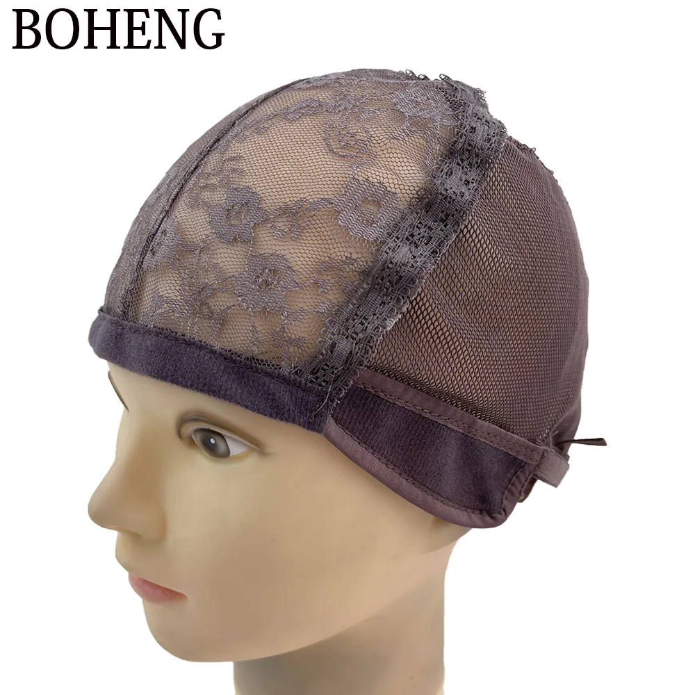 Wholesale Adjustable Lace Wig Cap,Lace Band Silk Base Ventilated Mesh Dome Caps For Making Human Hair Wigs Bonnet