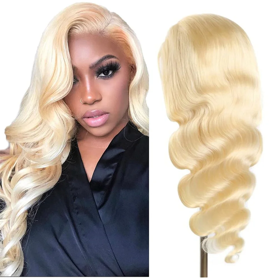 Honey Blonde 613 Body Wave Lace Wig 13x1 T Part Lace Wigs With Baby Hair Remy Brazilian Hair Wigs