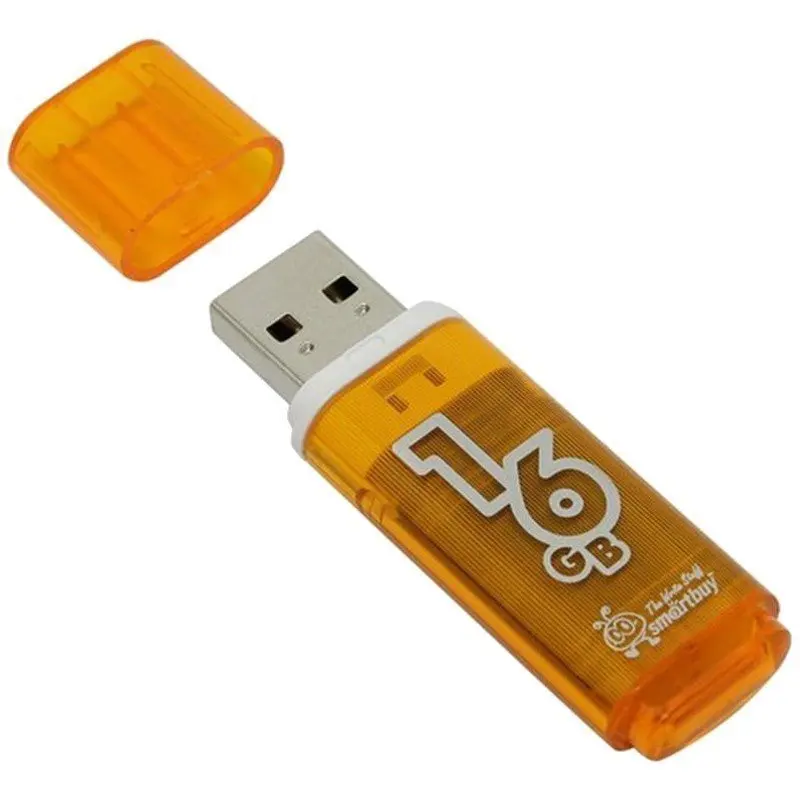 Memory Smart Buy &quotglossy" 16GB USB 2.0 Flash Drive Orange |