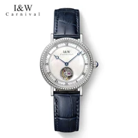 iw carnival luxury women mechanical watch ladies fashion waterproof ultra thin sapphire automatic wristwatch relogio feminino
