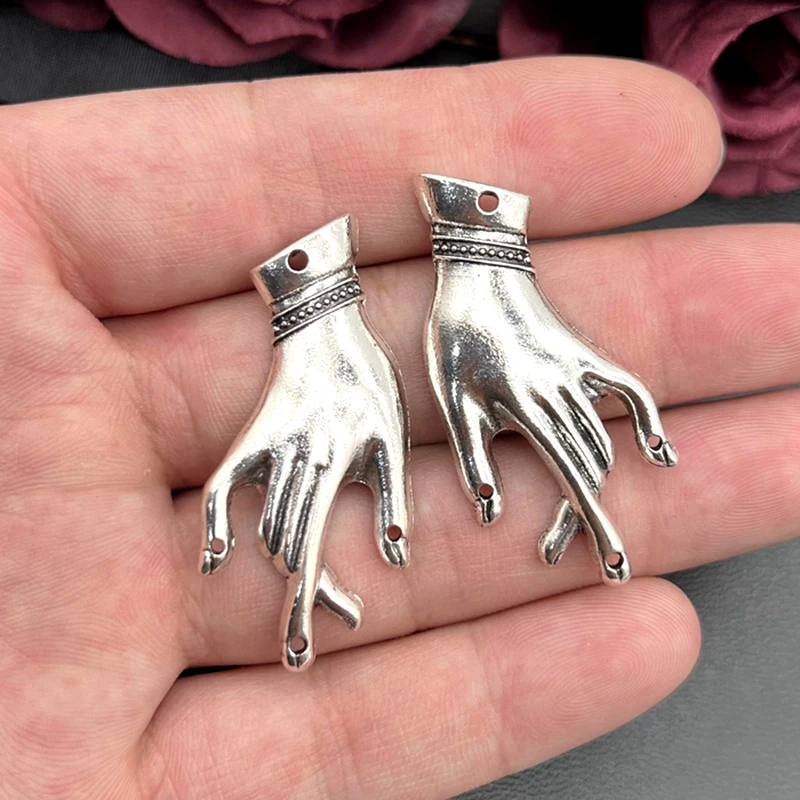 5pcs Left and Right Hand Connector Charm Statement Celestial Jewelry Pendant Gypsy Necklace Earring Connector MoonLight Supplies