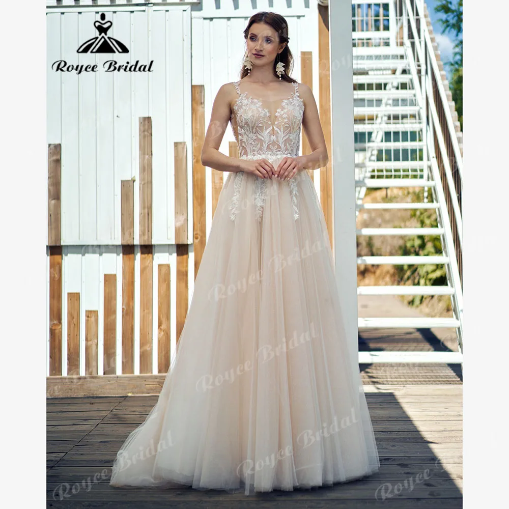 Женское кружевное пляжное свадебное платье Бохо без рукавов модель 2024 года цвета