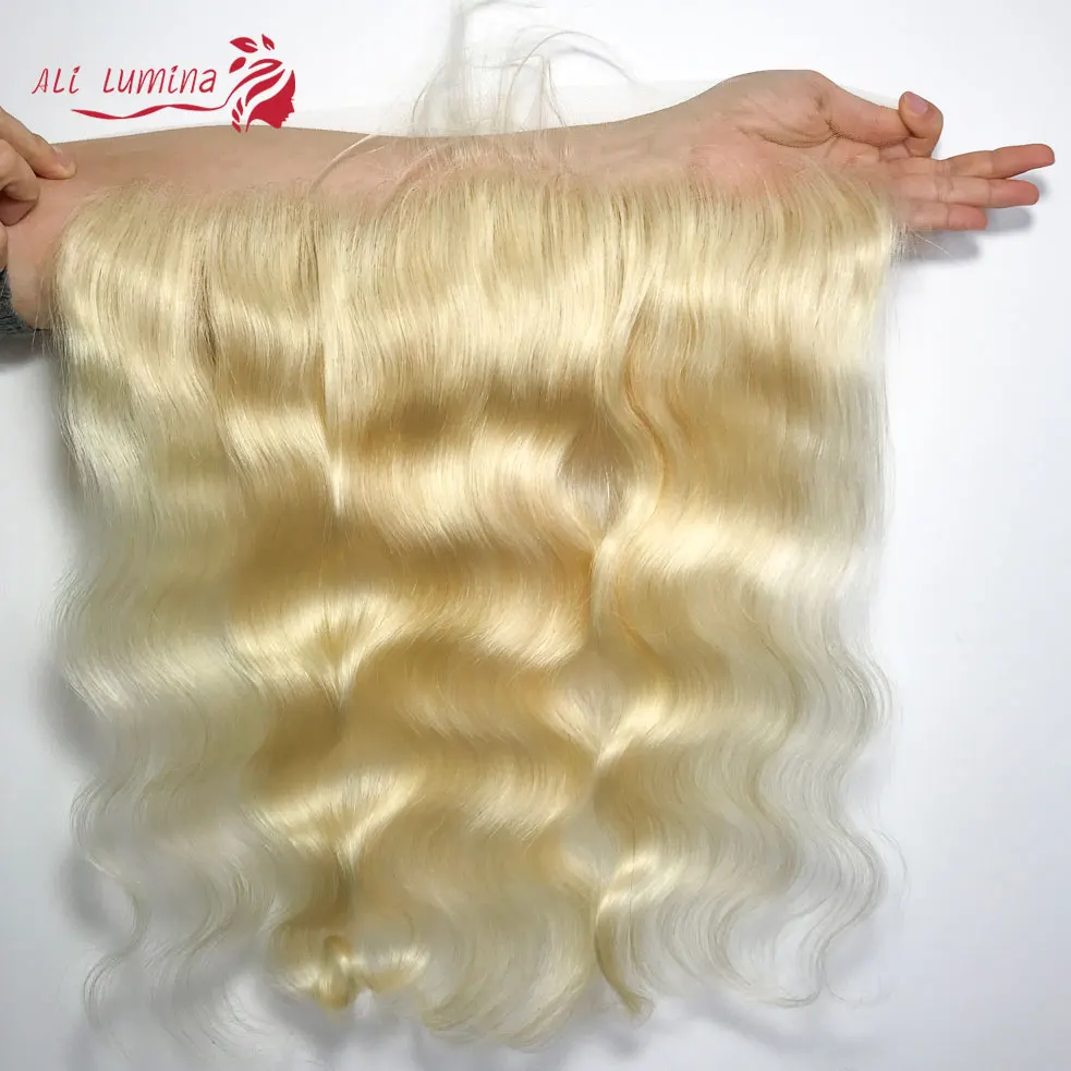 

Cheap Body Wave 613 Lace Frontal Human Hair Preplucked With Baby Hair 613 Lace Closure Only Transparent 13x4 4x4 Frontal Closure
