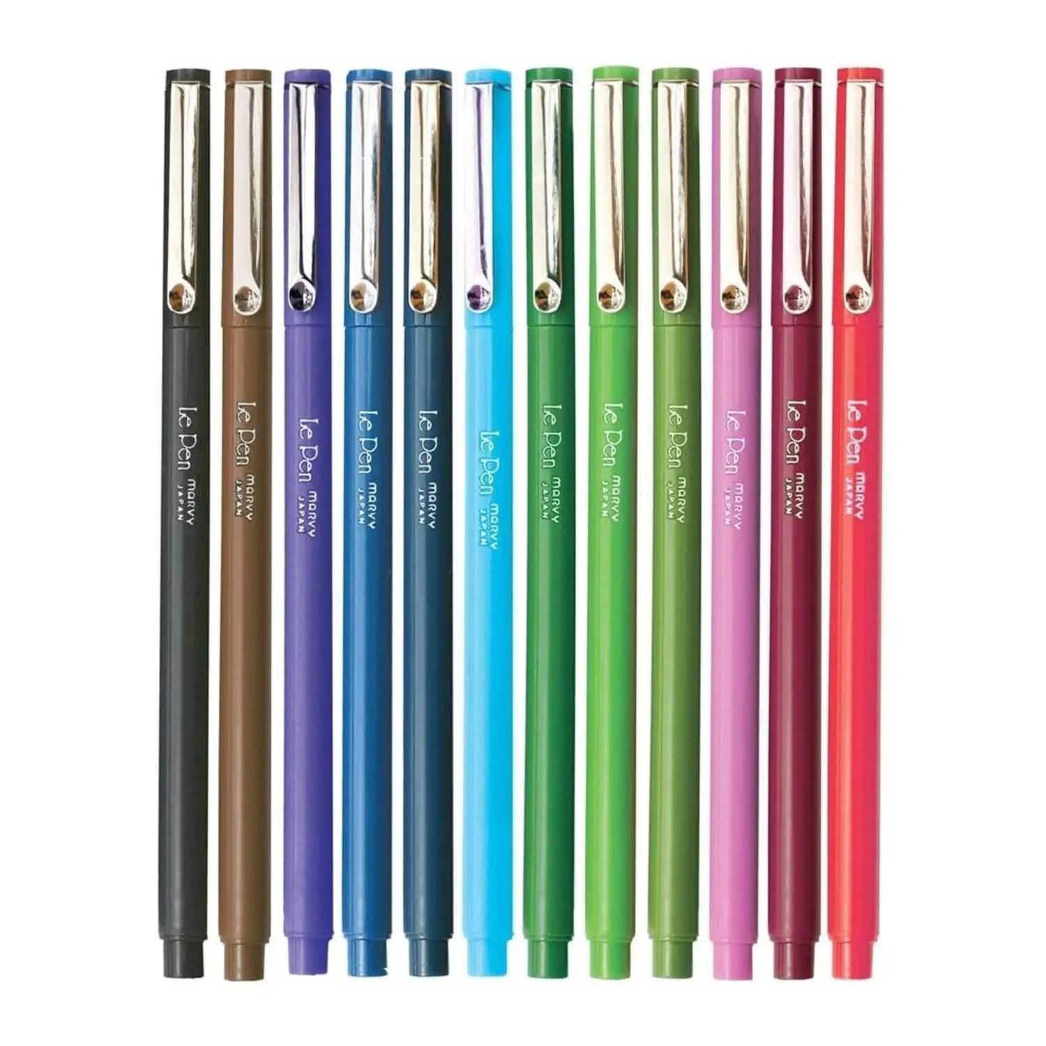 Marvy Le Pen Extra Finepoint, 12 Color Set-Pen for Writing o