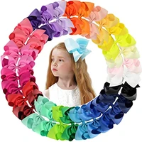 30pcs big 6 inch hair bows for girls grosgrain ribbon toddler hair accessories with alligator clips for toddlers baby girls kids