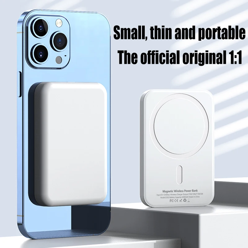 Macsafe Power Bank External Auxiliary Battery Slim Portable Magnetic Wireless Powerbank Charger For iphone12 13 14 Pro Max Mini