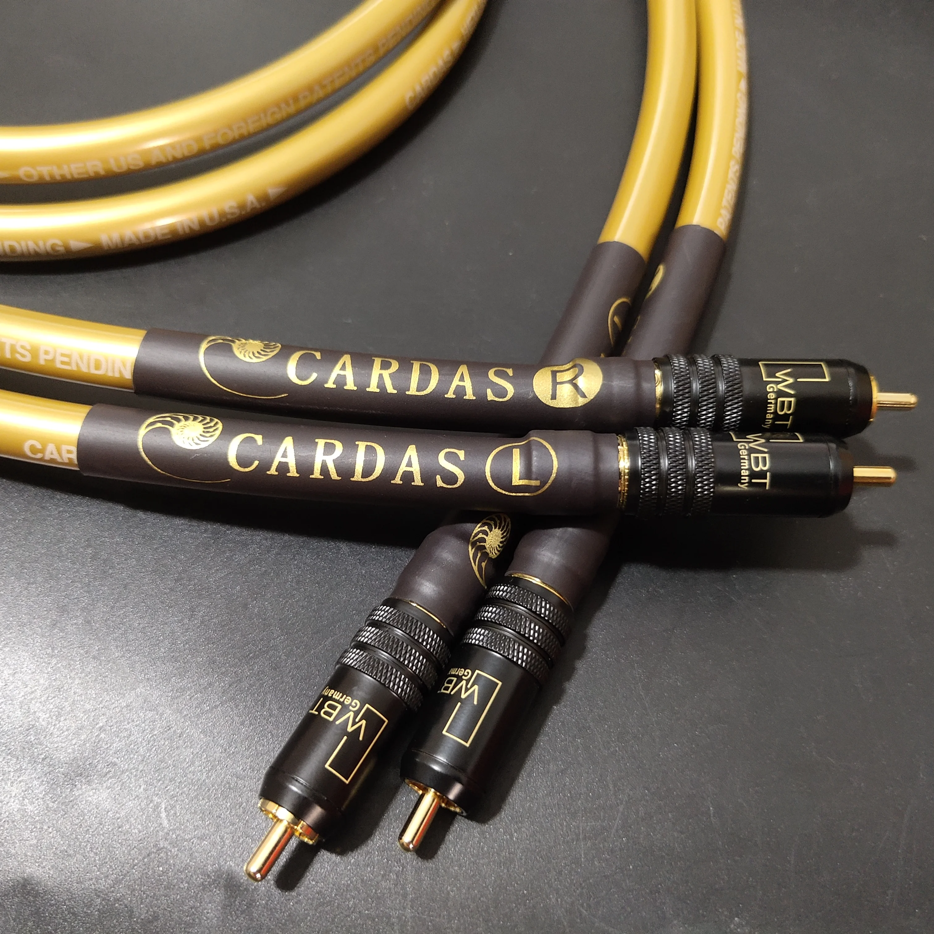 

CARDAS rca jack cable High Quality OFC pure copper plated silver 2RCA to2 RCA HiFi Audio Line Wire with WBT-0144 RCA Plug