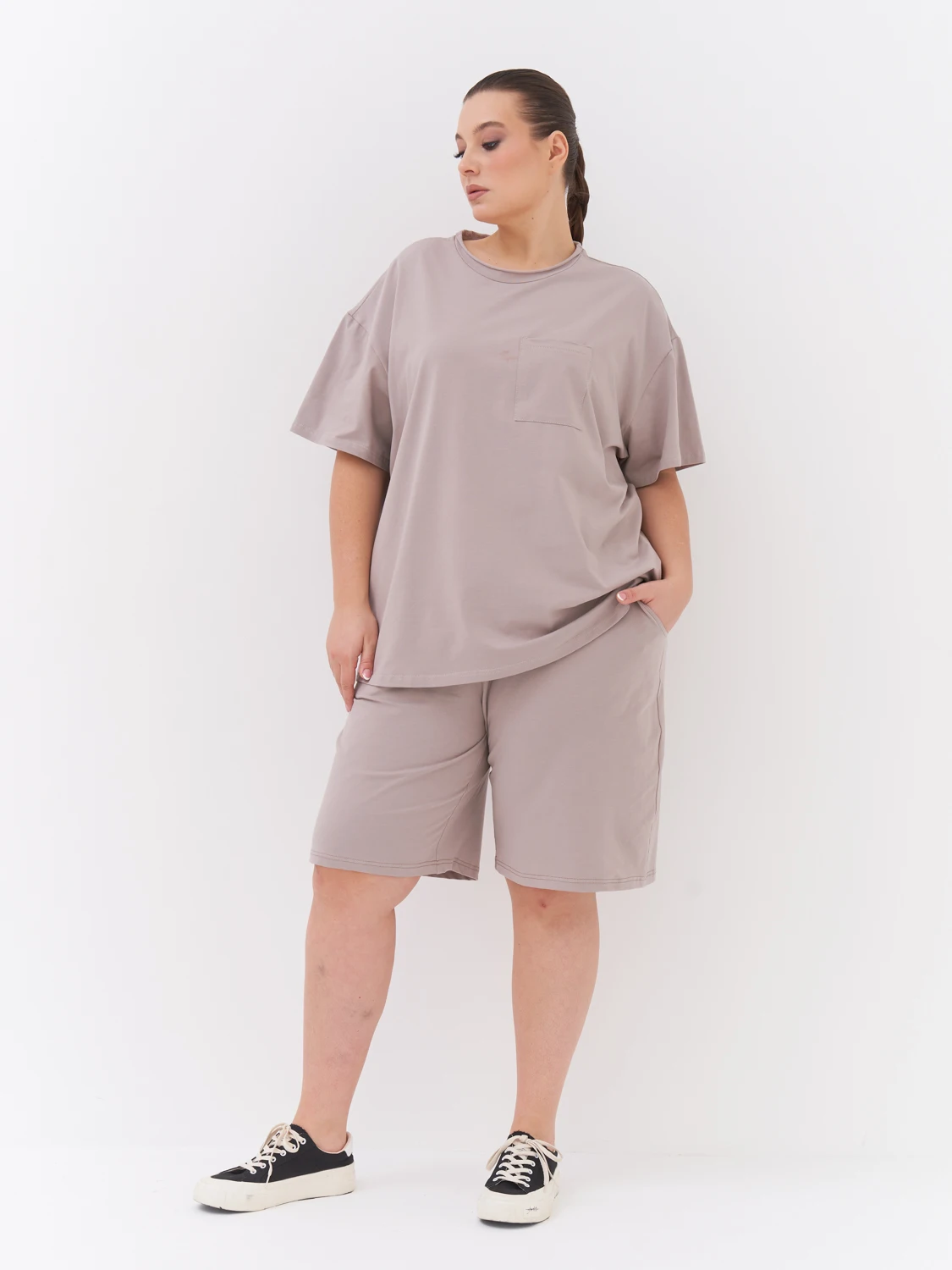 Футболка FU20502BEG18 плюс сайз