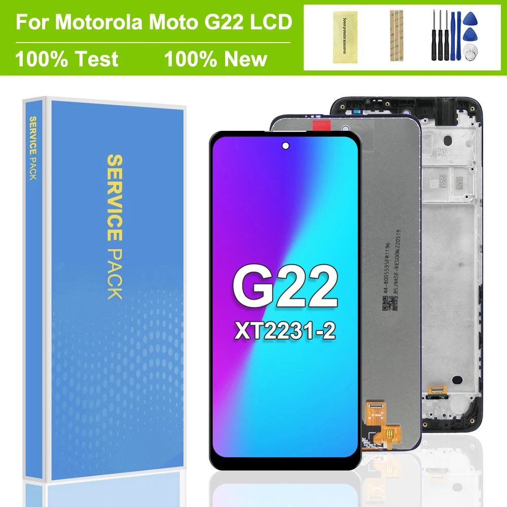 ЖК-дисплей 6 5 дюйма для Motorola Moto G22 сенсорный экран с рамкой в сборе замена XT2231-2