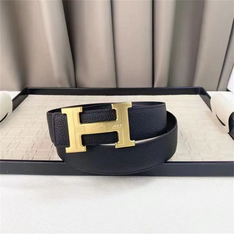 Мужской ремень из натуральной кожи высокого качества от Hermes Copy In Style с фирменной
