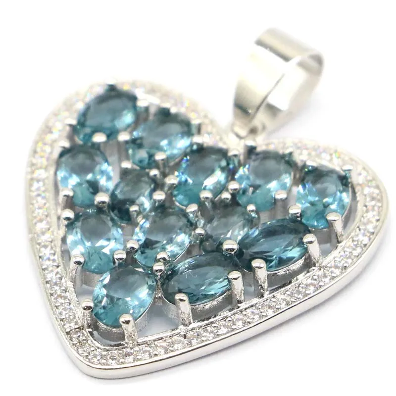 Женский кулон из серебра 5 8 пробы с синим топазом | Украшения и аксессуары