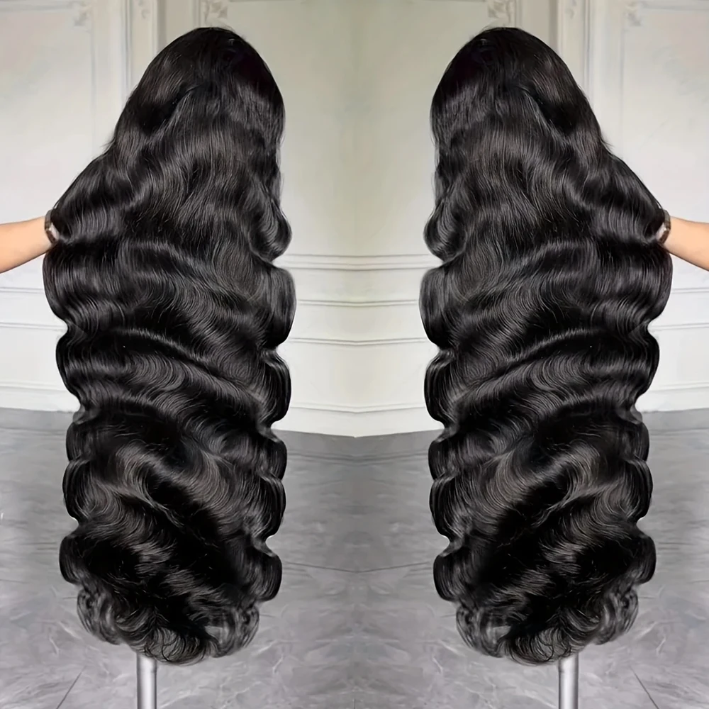 40 pouces vague de corps perruque avant de cheveux humains 13x6 13x4 Hd dentelle perruque frontale transparente pré plumé perruques de cheveux humains brésiliens pour les femmes